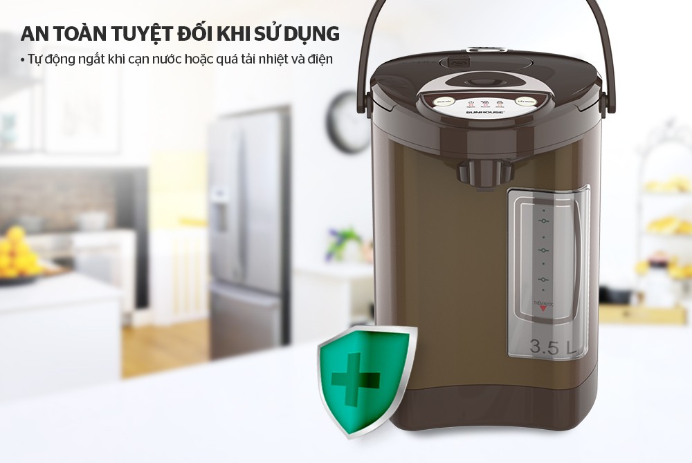 Bình thuỷ điện 3.5L SUNHOUSE SHD1535C - Hàng chính hãng