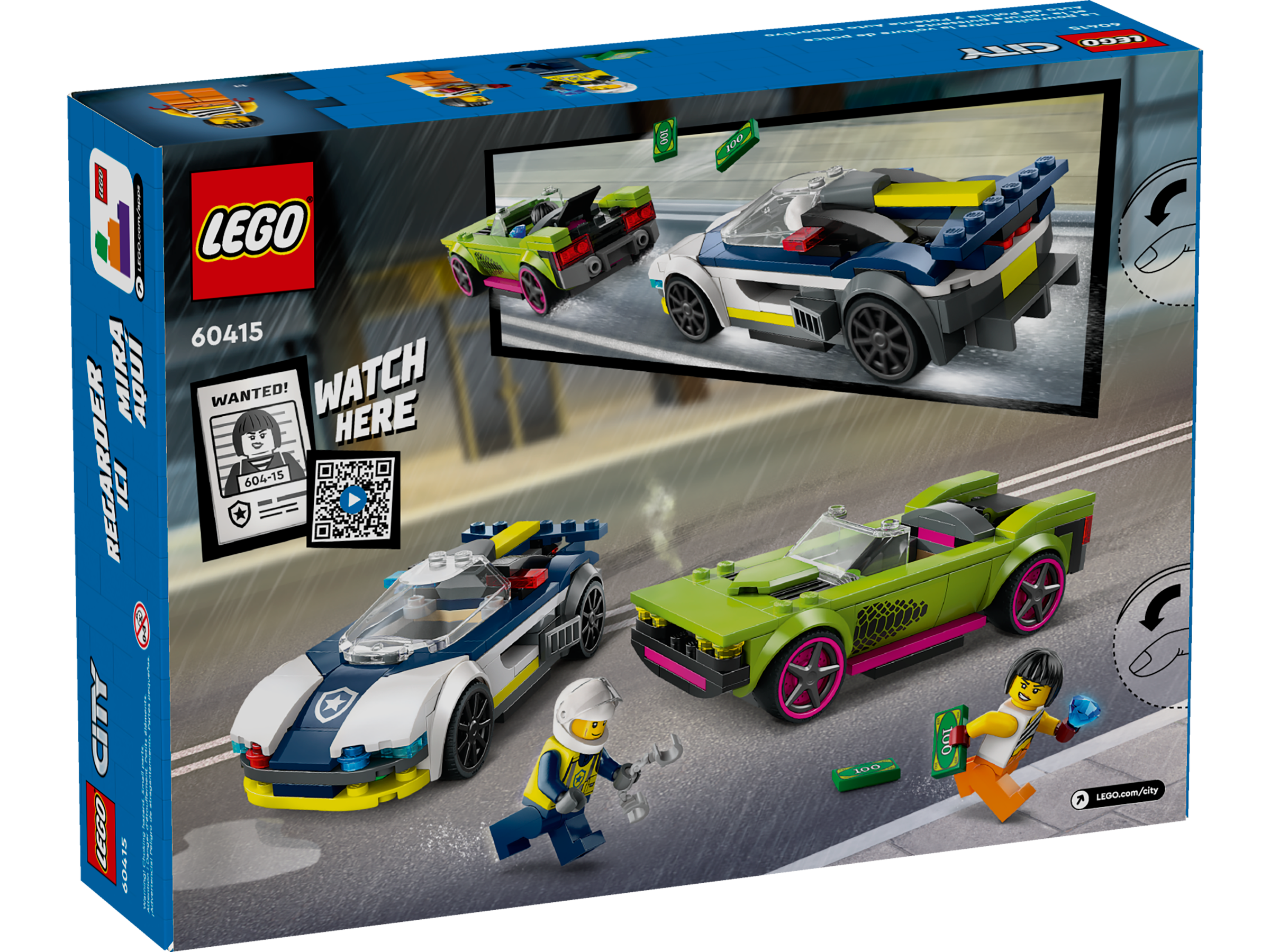 Đồ Chơi Lắp Ráp Xe Cảnh Sát Truy Đuổi Tội Phạm - Police Car And Muscle Car Chase - Lego City 60415 (213 Mảnh Ghép)