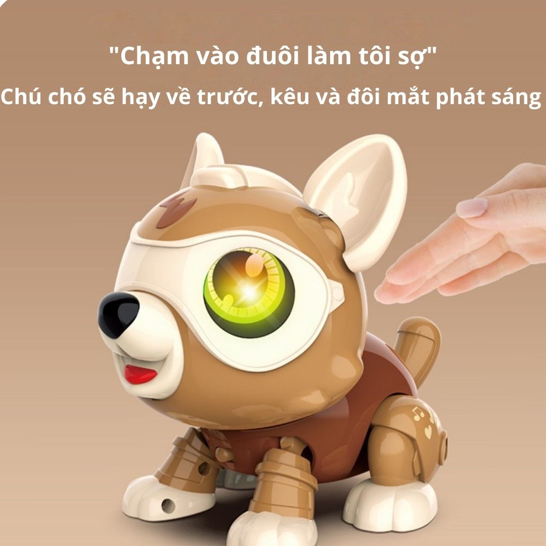 [Có sẵn] Đồ chơi trẻ em, đồ chơi cún con EASYTOYS thông minh cảm biến theo hành động cực kỳ dễ thương