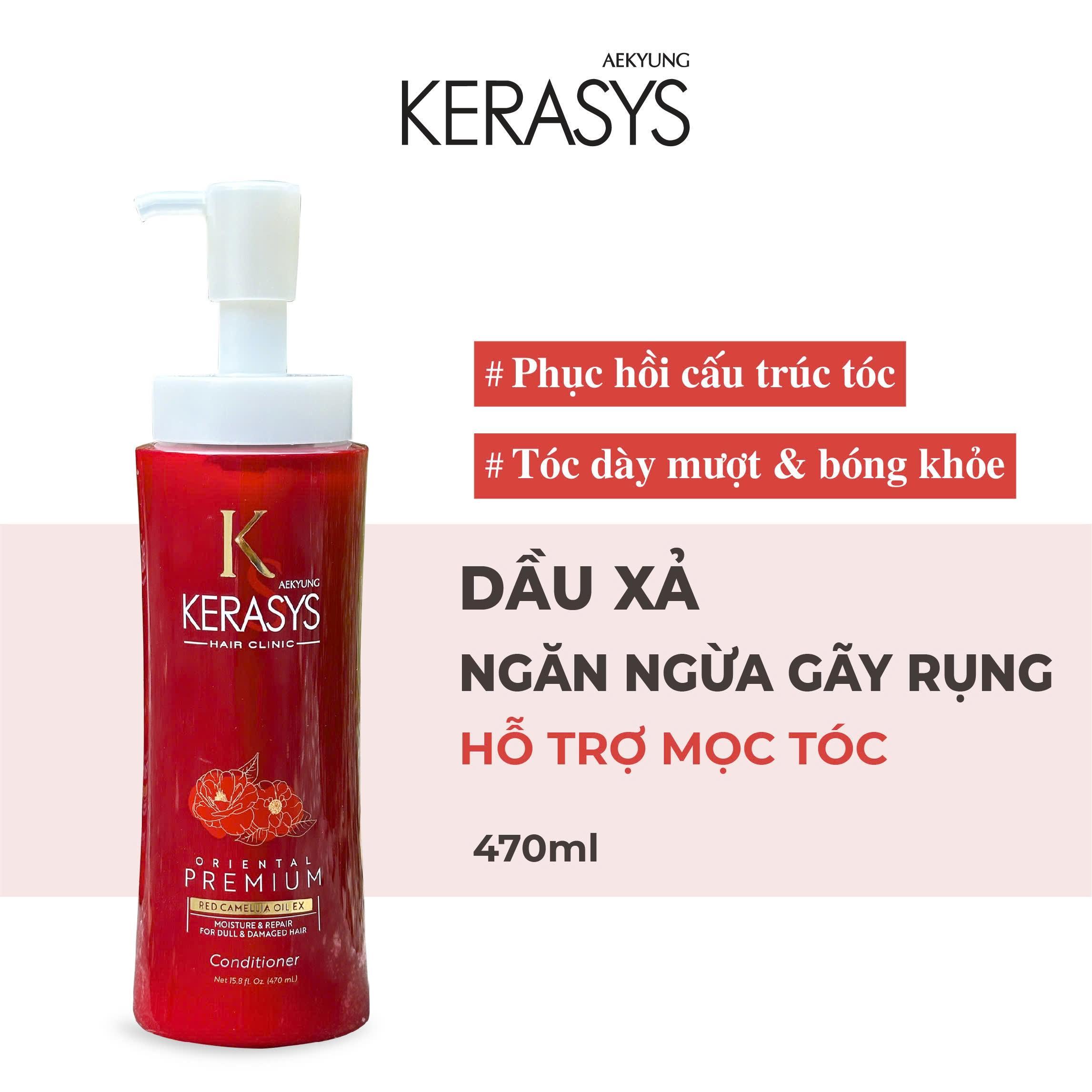 Dầu xả cao cấp Hàn Quốc Kerasys Oriental Premium (Giảm gãy rụng, kích tích mọc tóc) 470ml