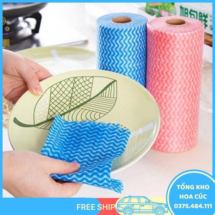 Cuộn Khăn Lau Nhà Bếp Đa Năng 50 Miếng - Vận Chuyển Miễn Phí Toàn Quốc