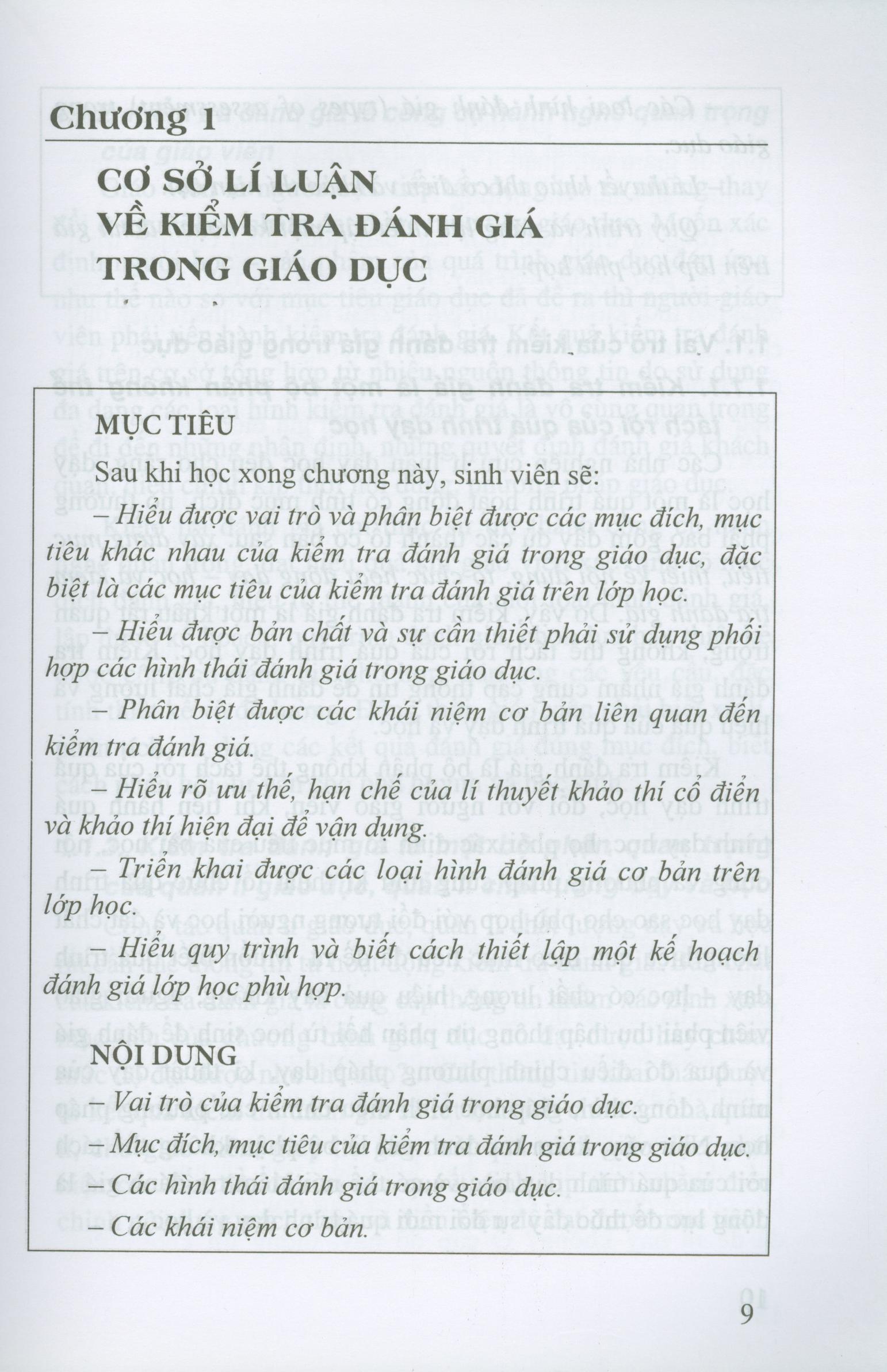 Giáo Trình Kiểm Tra Đánh Giá Trong Giáo Dục