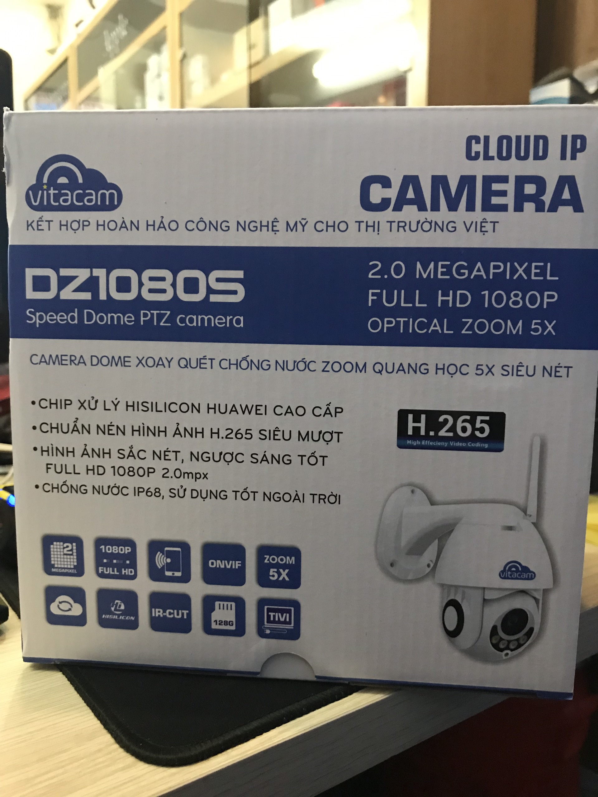 [TẶNG THẺ NHỚ 16G] Camera ngoài trời vitacam DZ1080 S xoay 350 độ, đàm thoại 2 chiều, chống lóa ,chống nước chuẩn ip 68 - Hàng Chính Hãng