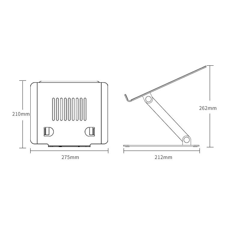 Giá Đỡ Dành Cho Macbook Laptop Nhôm cho máy 11 inch - 17 inch gấp gọn