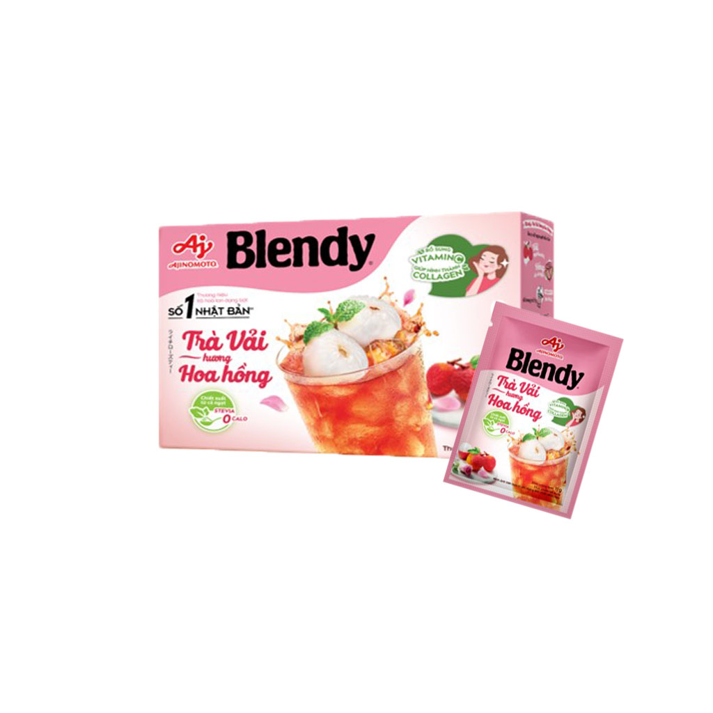 Combo 2 Hộp Trà Vải Hương Hoa Hồng Blendy® 11g/Gói (1 Hộp 8 Gói)