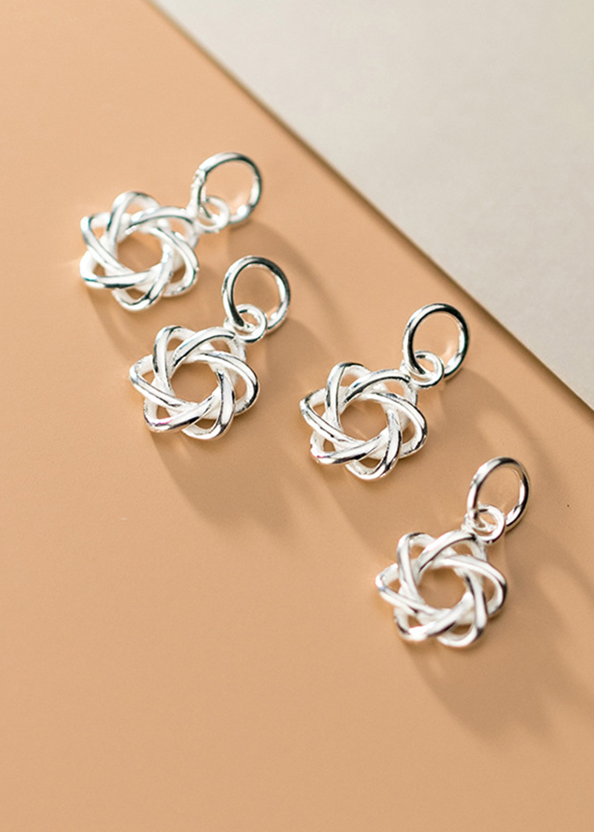 Combo 3 cái charm bạc hình vòng nguyệt quế treo - Ngọc Quý Gemstones