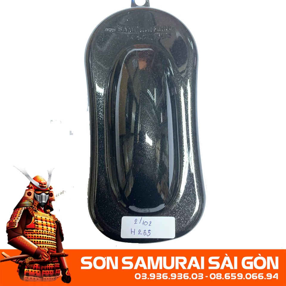 Sơn SAMURAI KUROBUSHI H255* MÀU ĐEN NHÁNH chính hãng - SƠN PHUN XE MÁY SAMURAI SÀI GÒN