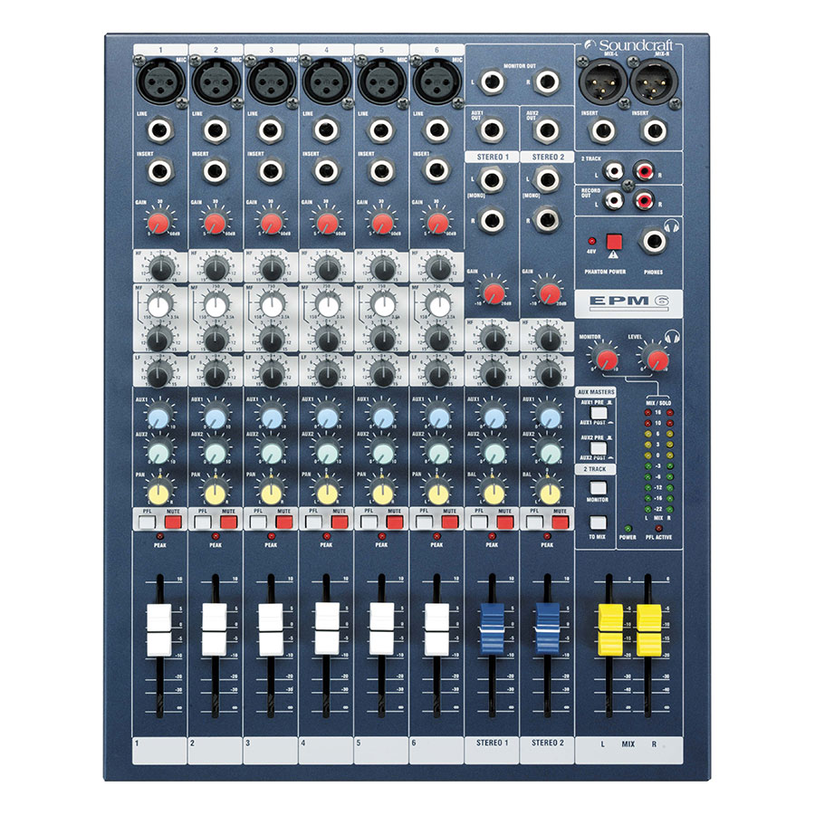 Bộ Trọn Âm Thanh Soundcraft EPM6CH Console - Hàng Chính Hãng