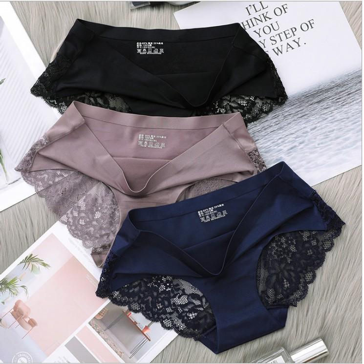 Quần lót Nữ_Quần lót su đúc thun lạnh phối ren Siêu Gợi Cảm mịn mát như lụa MẶC NHƯ KHÔNG MẶC