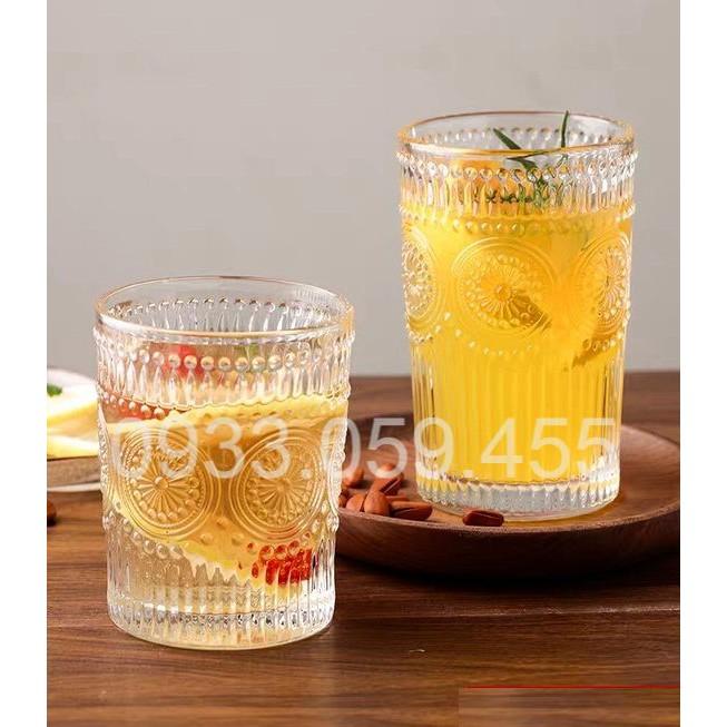 Bộ 6 Ly thủy tinh pha lê cao cấp uống nước 300ml, cốc uống nước wine glass