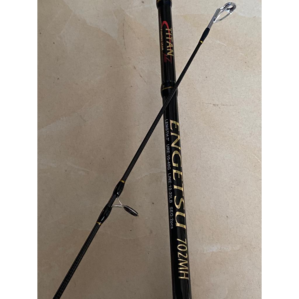 Cần câu lure, Cần câu 2 khúc - Cần câu tra cán bần ENGSTSU carbon cao cấp tải mồi 40g dài đến 3m15