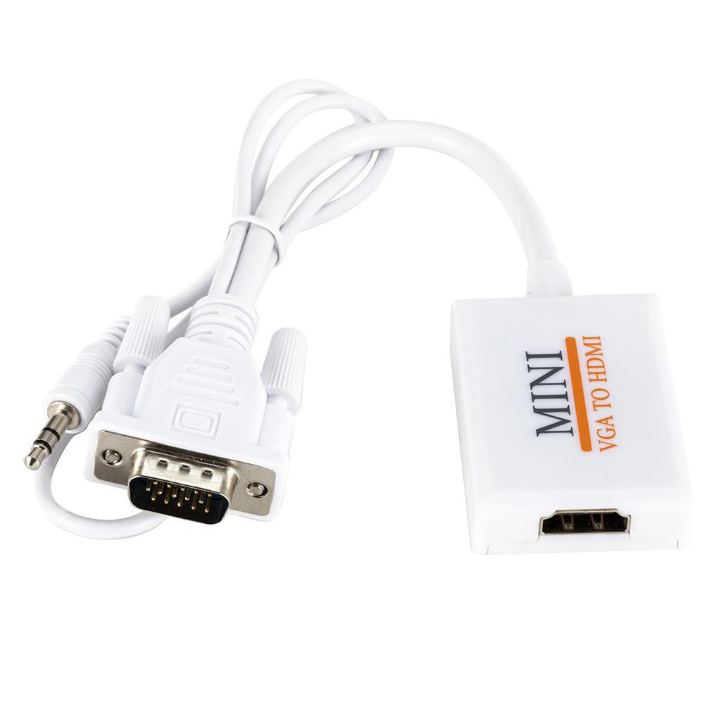 1080P VGA Male to   Female Audio Video Cable Converter Adapter