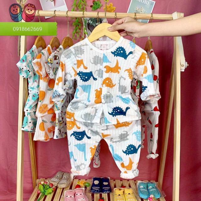 Bộ cotton giấy, bé trai bé gái từ 3-14kg.