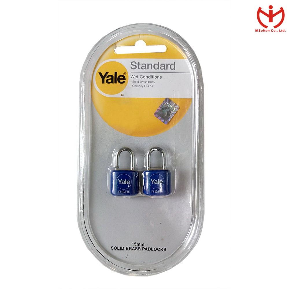 Bộ 2 Ổ Khóa Yale Y110J/15 Thân Rộng 15mm Dùng Chung Chìa - MSOFT