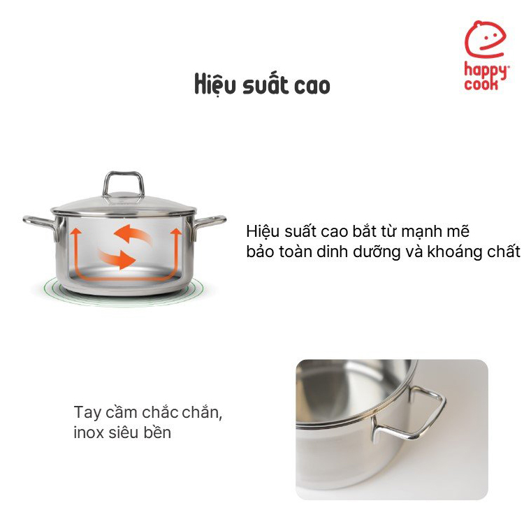 Bộ nồi Inox 5 đáy Happy Cook Penta HCS-PT06