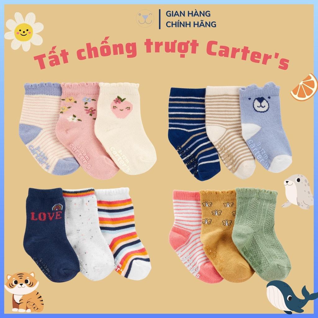 Tất, Vớ Carter's Xuất UK Chống Trượt Cho Bé Cao Cấp (Từ 0-24 tháng tuổi)