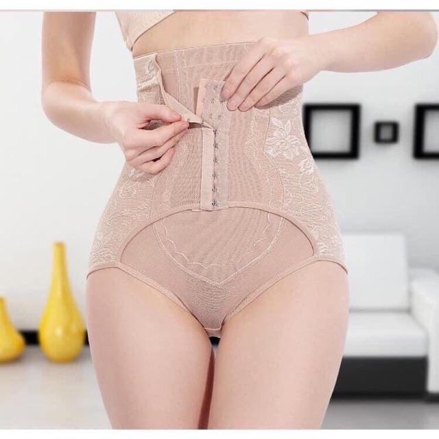 Quần gen nịt bụng khuy cài chống cuộn