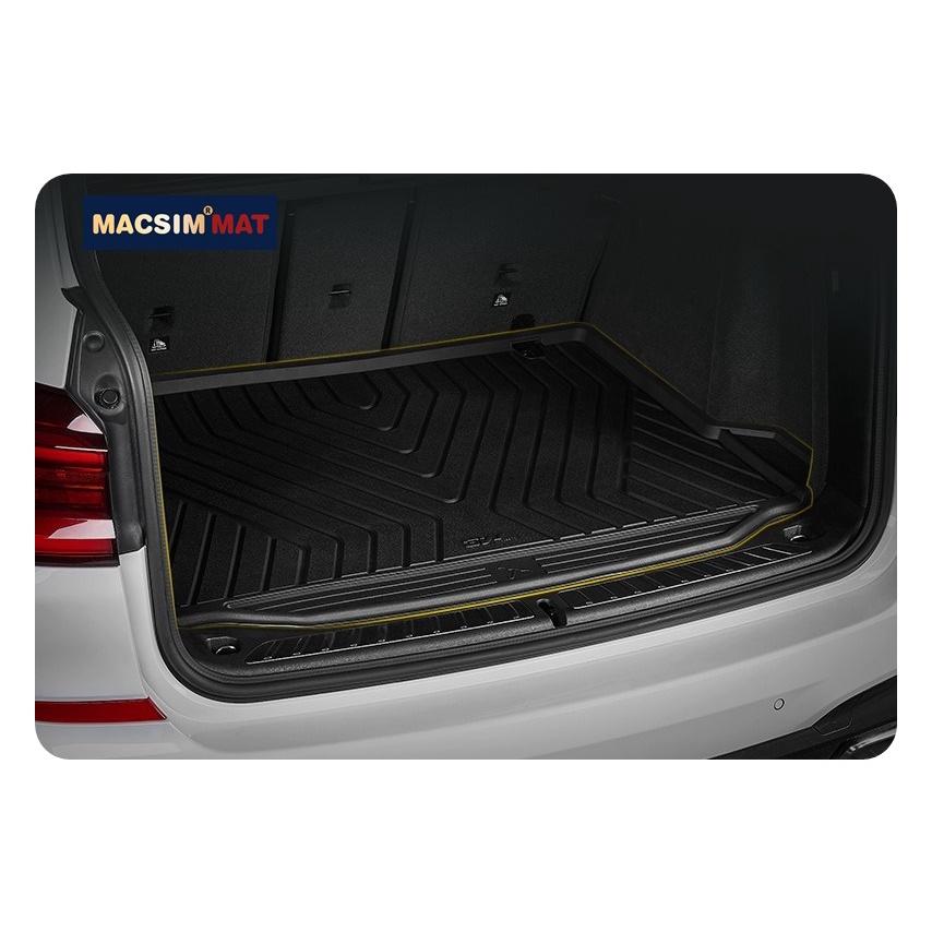 Thảm lót cốp xe ô tô BMW new 3Li 2017+ nhãn hiệu Macsim 3W chất liệu TPE cao cấp màu đen