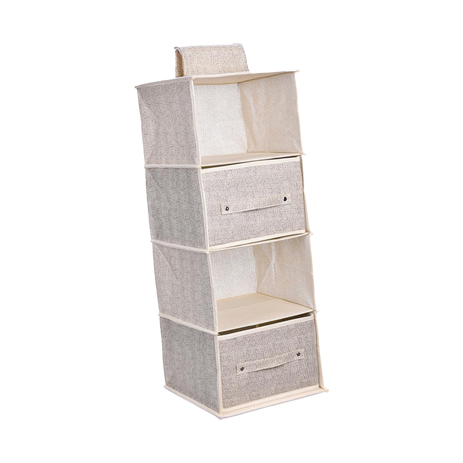 Hanging Closet Organizer with Drawers Wardrobe Storage Bag Portable Hanging Shelf for Bedroom for Shirts Socks Jeans Sweaters