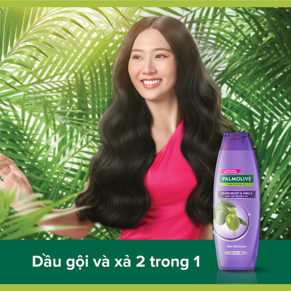 Bộ 5 chai dầu gội kèm dầu xả Palmolive Suôn Mượt Óng Ả từ Keratin 180ml/chai