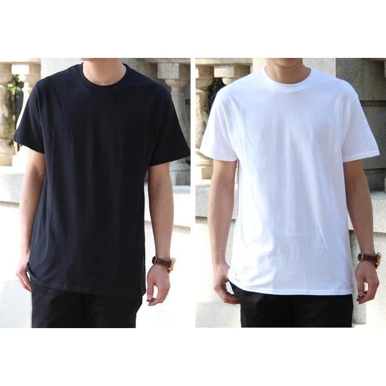 Áo thun nam tay lỡ phong cách đơn giãn đen trơn cổ tròn,form rộng cá tính phong cách unisex