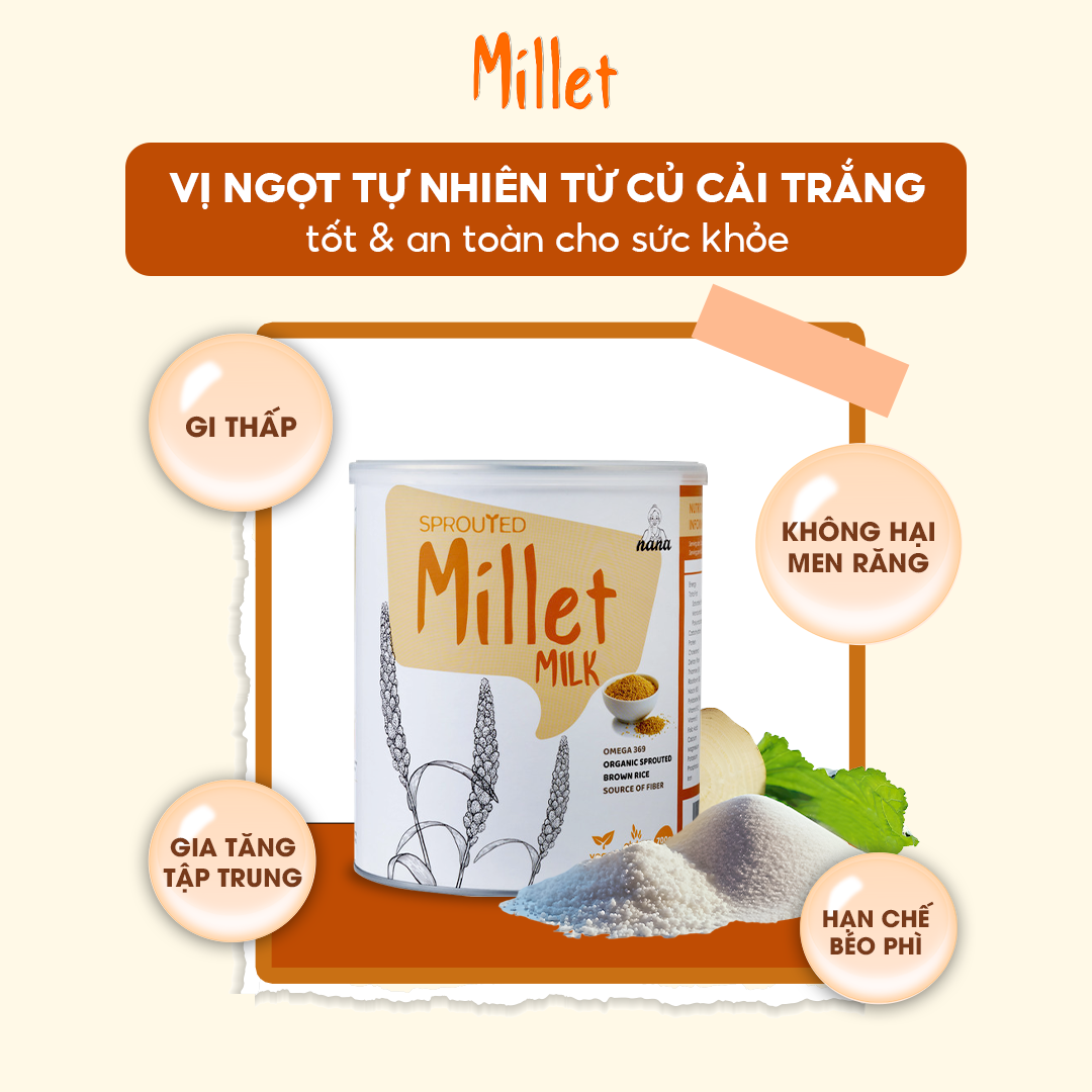 Sữa Hạt Gạo Lứt Hữu Cơ Millet Hộp 700g Vị Kê Nhập Khẩu Malaysia Cho Trẻ Từ 3 Tuổi &amp; Cả Gia Đình Bổ Sung Dinh Dưỡng Vegan - 24grains