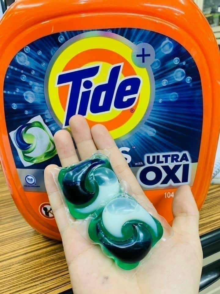 Viên Giặt Tide Pods Ultra Oxi 104 Viên 3.08kg – Mỹ