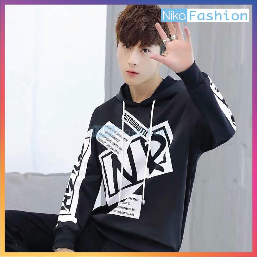 Nikafashion Áo Hoodie Nón Unisex Nam Nữ Chất Vải Nỉ Freesize 1 kích cỡ Form Dáng Rộng Dưới 65kg Mặc Đẹp N.R