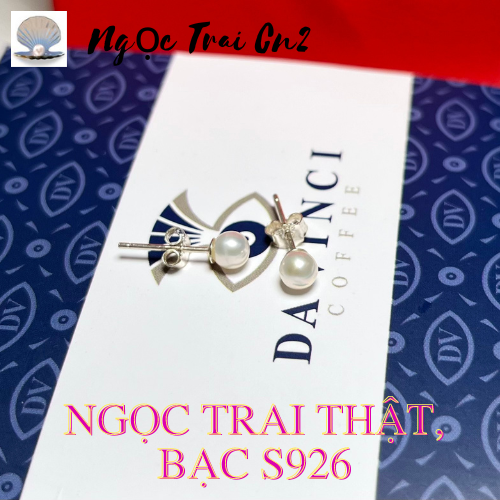 Hoa Tai Ngọc Trai Thật Hạt Nhỏ Thời Trang CN2