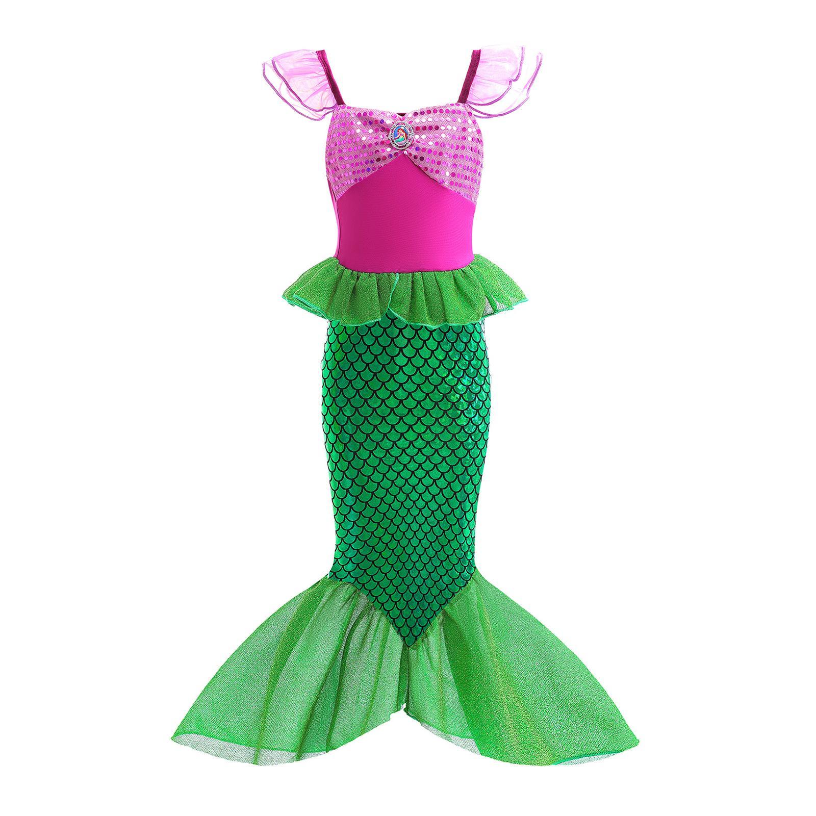 Kids Girls Mermaid Costume Princess Dress Halloween Fancy Dress up Role Play