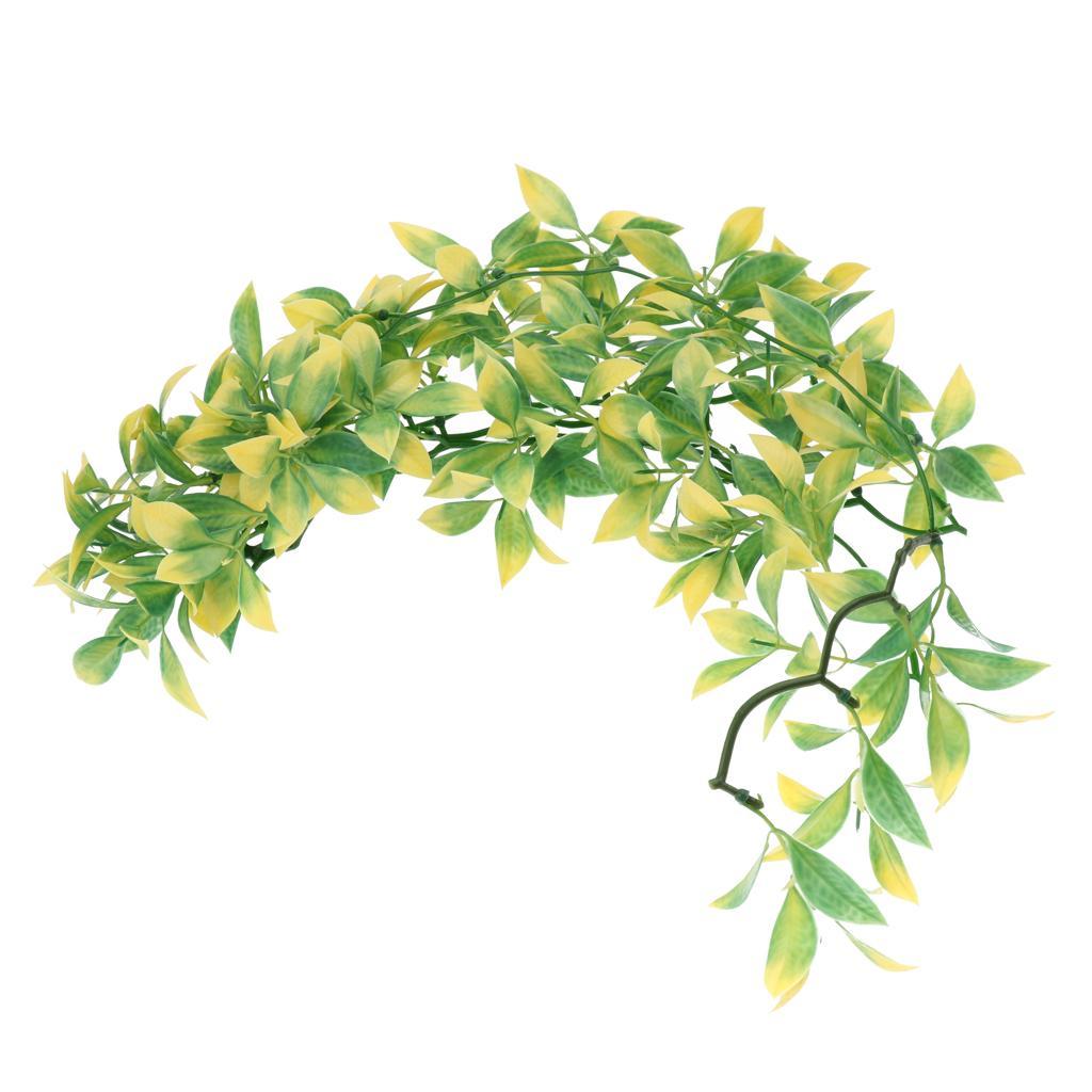 2Pack Reptile Terrarium Vivarium Ornament Decor Artificial Plant Fake Ivy Vine