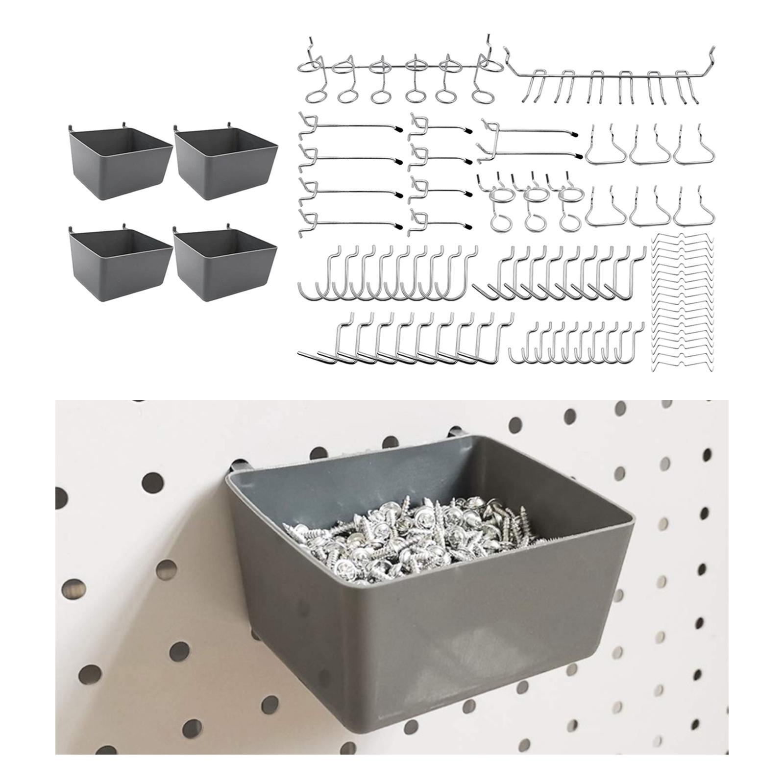 Pegboard Hooks W/ Peg Board Bins Pegboard Accessories Utility for Tool Shed