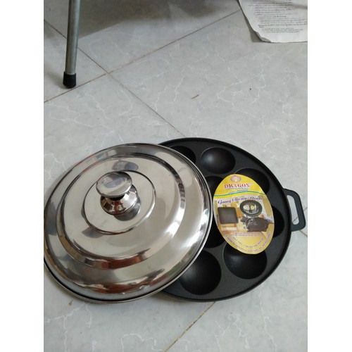 Khuôn Bánh Khọt 10 lỗ loại 1 nắp inox chắc chắn