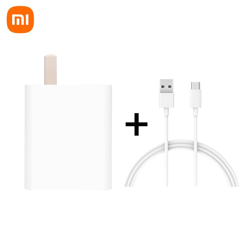 Xiaomi 33W Phone Charger and 3A Type-C Charging Cable Set Quick Single USB Wall Charger Power Adapter Compatible with