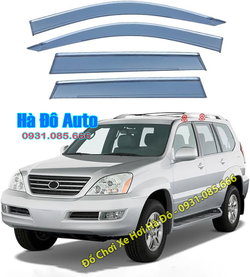 Vè Mưa Lexus GX470 2003 2004 2005 2006 2007 2008 2009 - Viền Che Mưa Lexus GX 470 2003/2009