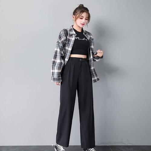 Quần tây nữ ống suông lưng cao công sở giá rẻ