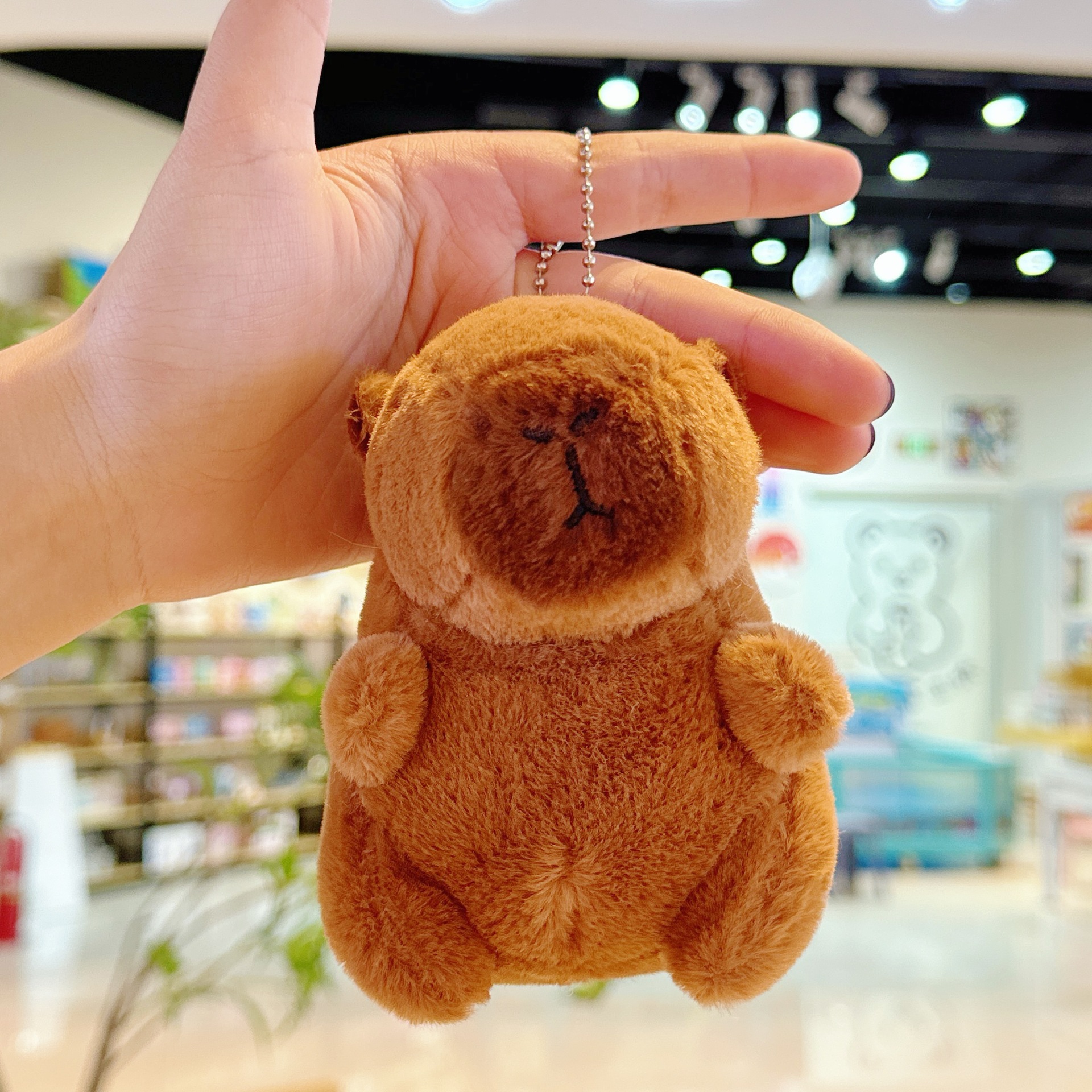 Móc khóa gấu bông Capybara treo balo túi xách cực xinh