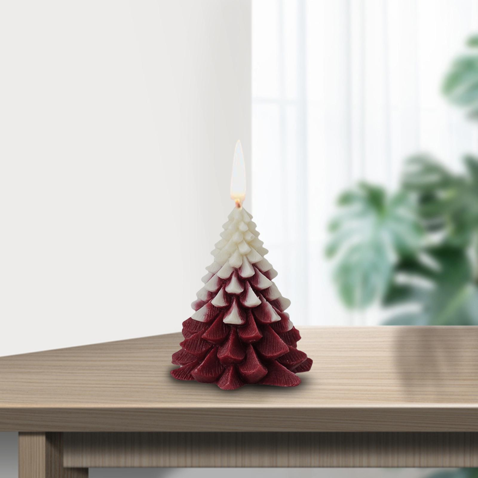 2PCS Christmas Tree Scented Candle Halloween Bar Home Decorative Photo Props