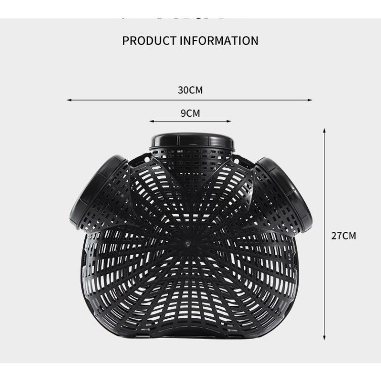 Rọ lồng Bắt Lươn, Bẫy Bắt Cá, Cua, Trạch 3 Lỗ Hiệu Quả, Làm Bằng Nhựa PVC Đàn Hồi, Lắp Ghép Dễ Dàng