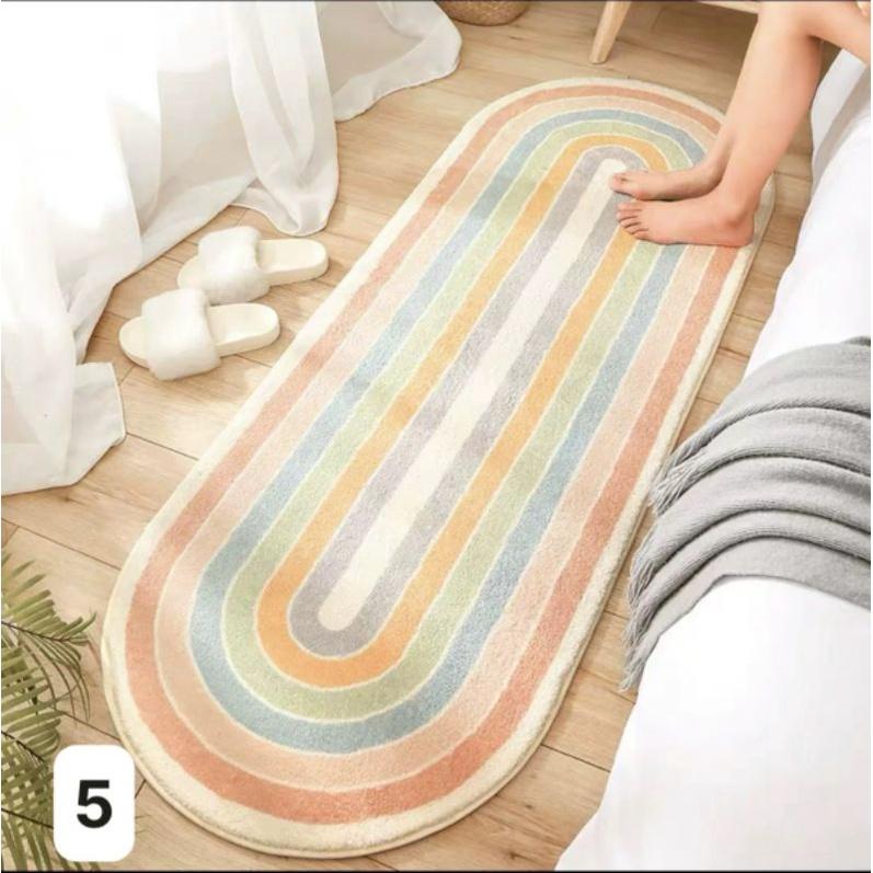 Thảm chùi chân dài lông mịn tone màu cực xinh KT 50x120cm