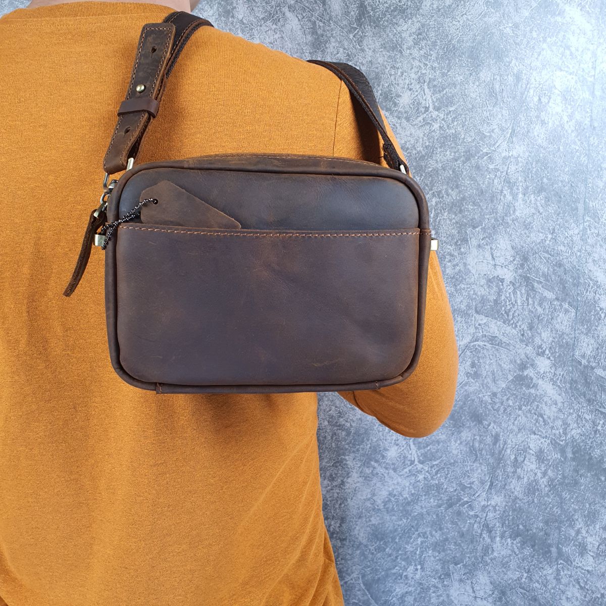 Túi đeo chéo clutch cầm tay da bò sáp TD118 - BH 3 năm - CAM KẾT HÀNG Y ẢNH CHỤP