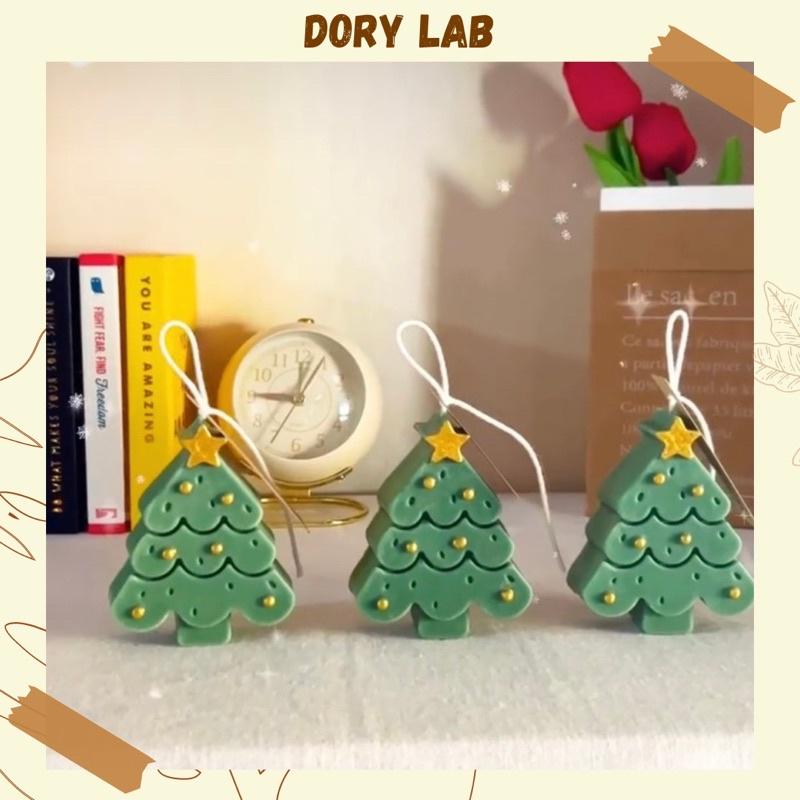 Combo Nến Giáng Sinh 2 Món Cây Thông và Bánh Gừng Kèm Hộp Quà Bã Mía - Dory Lab