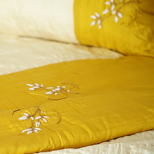 Bộ chăn mền gối Hoa 100% lụa tơ tằm 1M8 X 2M