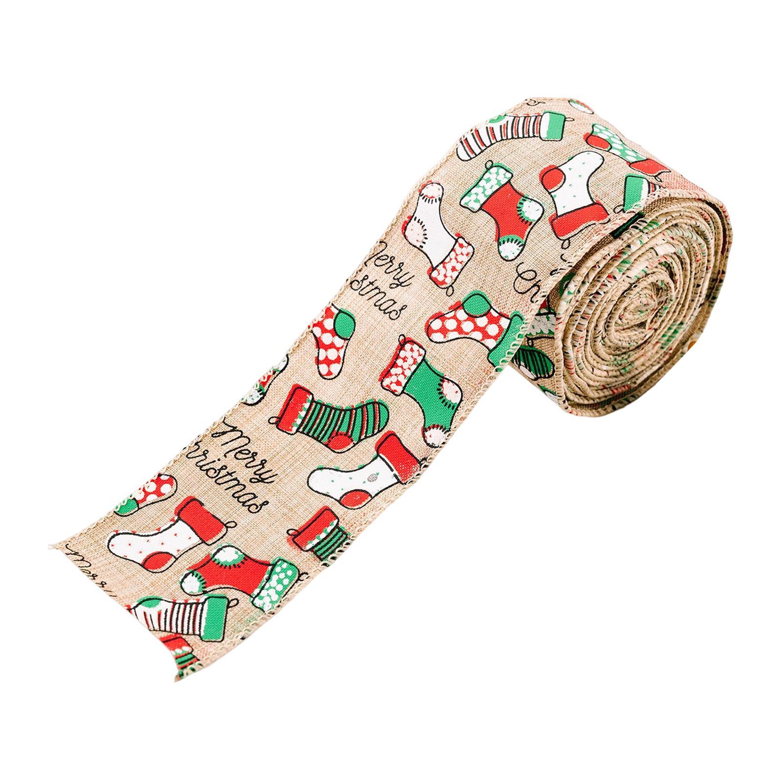 197x2.4inch Christmas Ribbons Gift Wrapping Ribbon Decoration Decorating