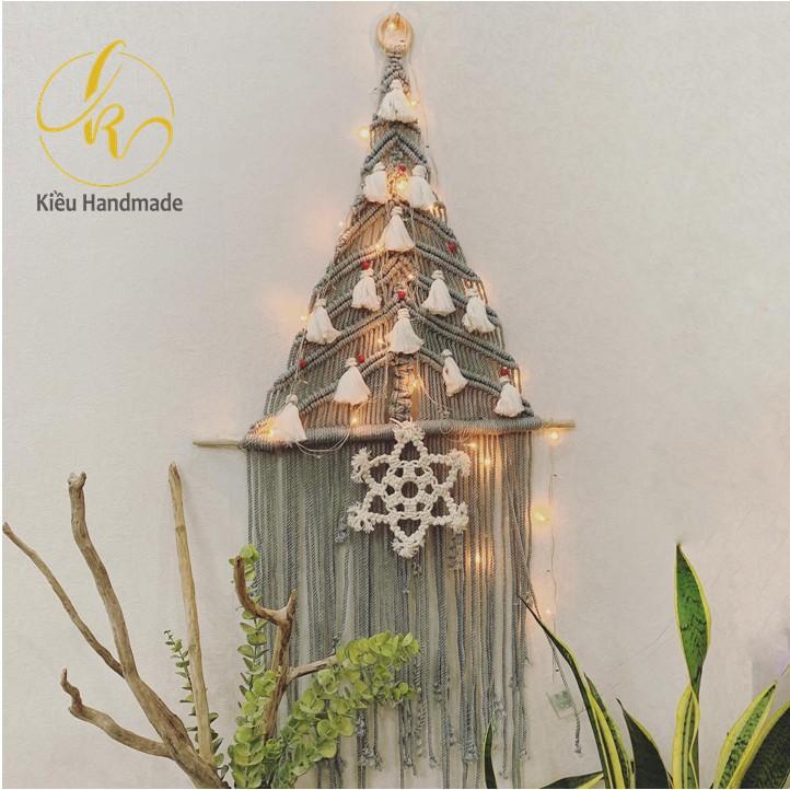 Cây thông macrame treo tường -ảnh thật