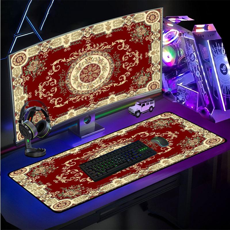 Ưu đãi đặc biệt sáng tạo phong cách đơn giản thông minh sạc không dây RGB miếng lót chuột quá khổ dày khóa cạnh bàn máy tính miếng lót bàn phím trò chơi