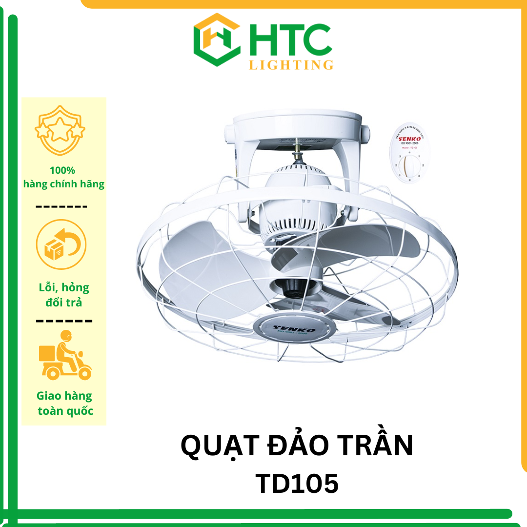 Quạt Trần Đảo Senko TD105 - Trắng