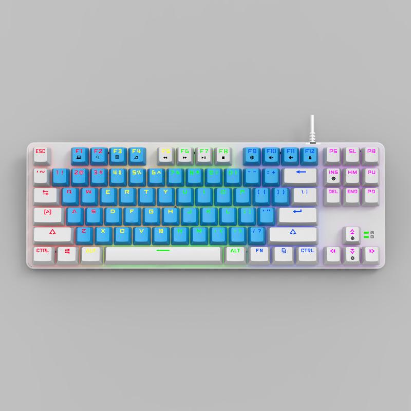 Giao Hàng Nhanh Thật Cơ Có Dây Chiếu Sáng RGB Punk Lại Mạ Xanh Công Tắc Đen Công Tắc Máy Tính Để Bàn Laptop Chơi Game