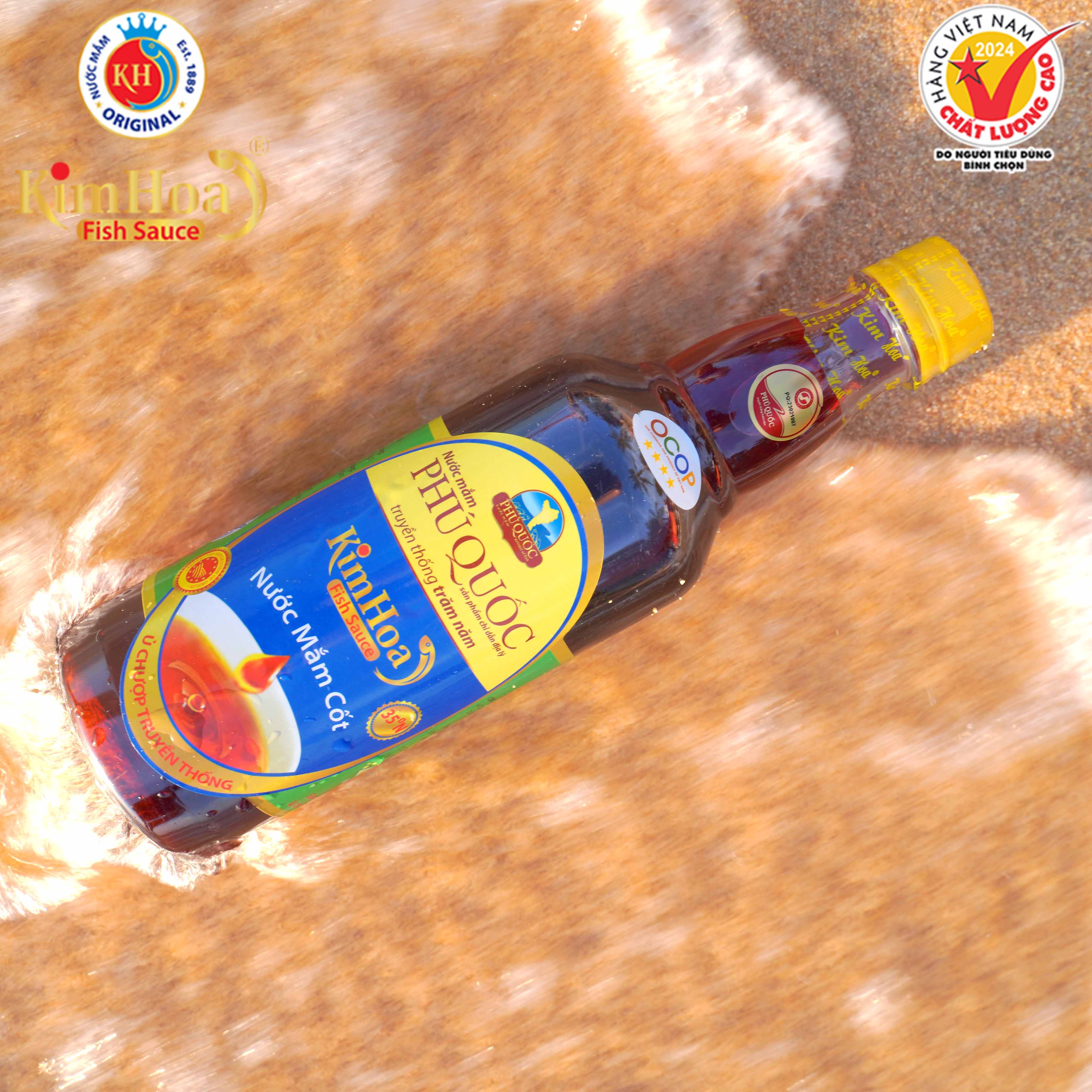 Nước mắm Cốt Kim Hoa Phú Quốc 35 đạm chai nhựa 500ml