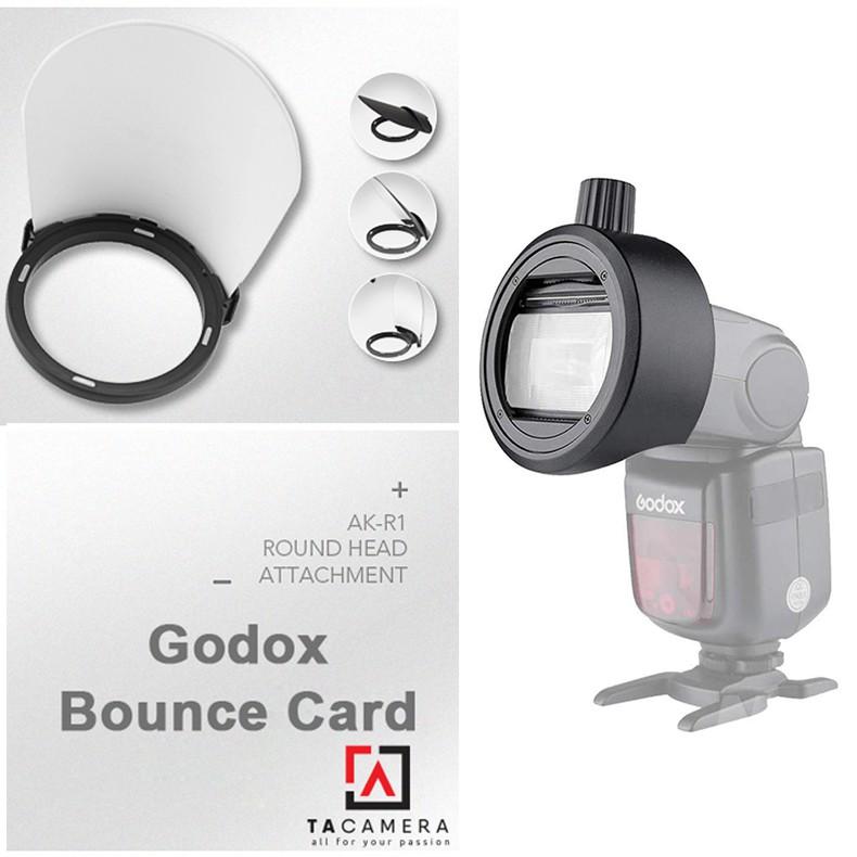Combo Tản Sáng Godox AK-R12 Bounce Card + Đế Nam Châm S-R1 - Hàng Chính Hãng